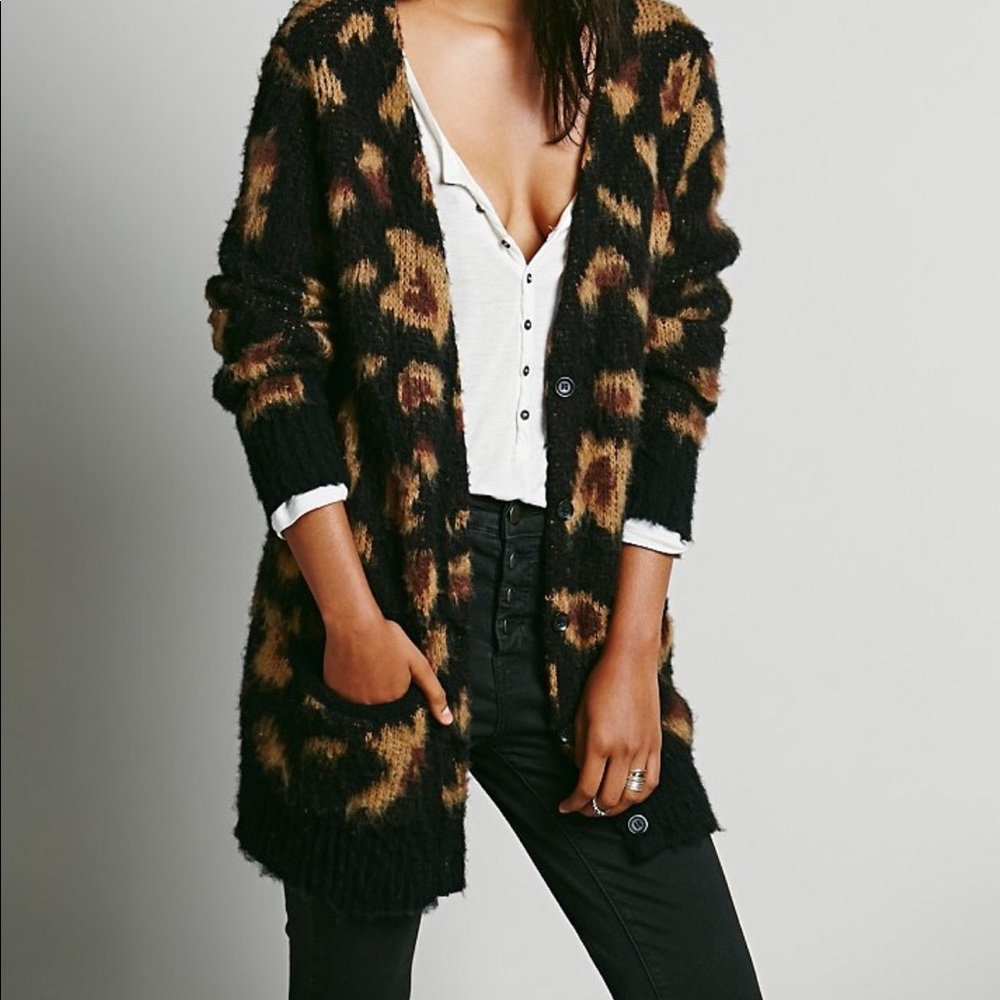 Free people leopard sweater